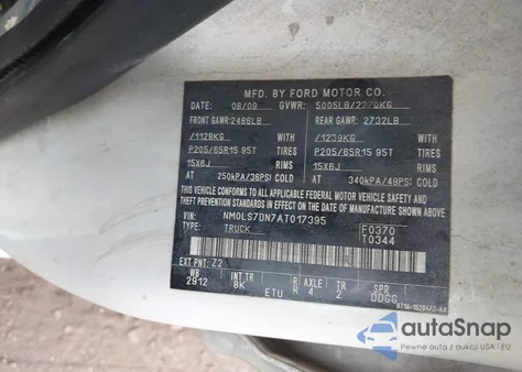 2010 Ford Transit Connect Xlt z USA, uszkodzony, nr VIN NM0LS7DN7AT017395